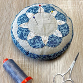 EPP Pincushion Kit in Dusty Blues - Patchwork Pincushion Kit