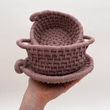 Macrame Kit, Baskets - Mauve - Learn to make a set of three
