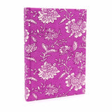 A5 Cotton Bound Notebook - Floral Fuchsia