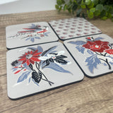 Broderie Perse coasters (set of 4)