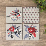Broderie Perse coasters (set of 4)