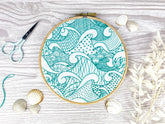 Stormy Seas Handmade Embroidery Kit Hoop Art