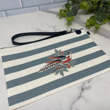 Broderie Perse zippy pouch