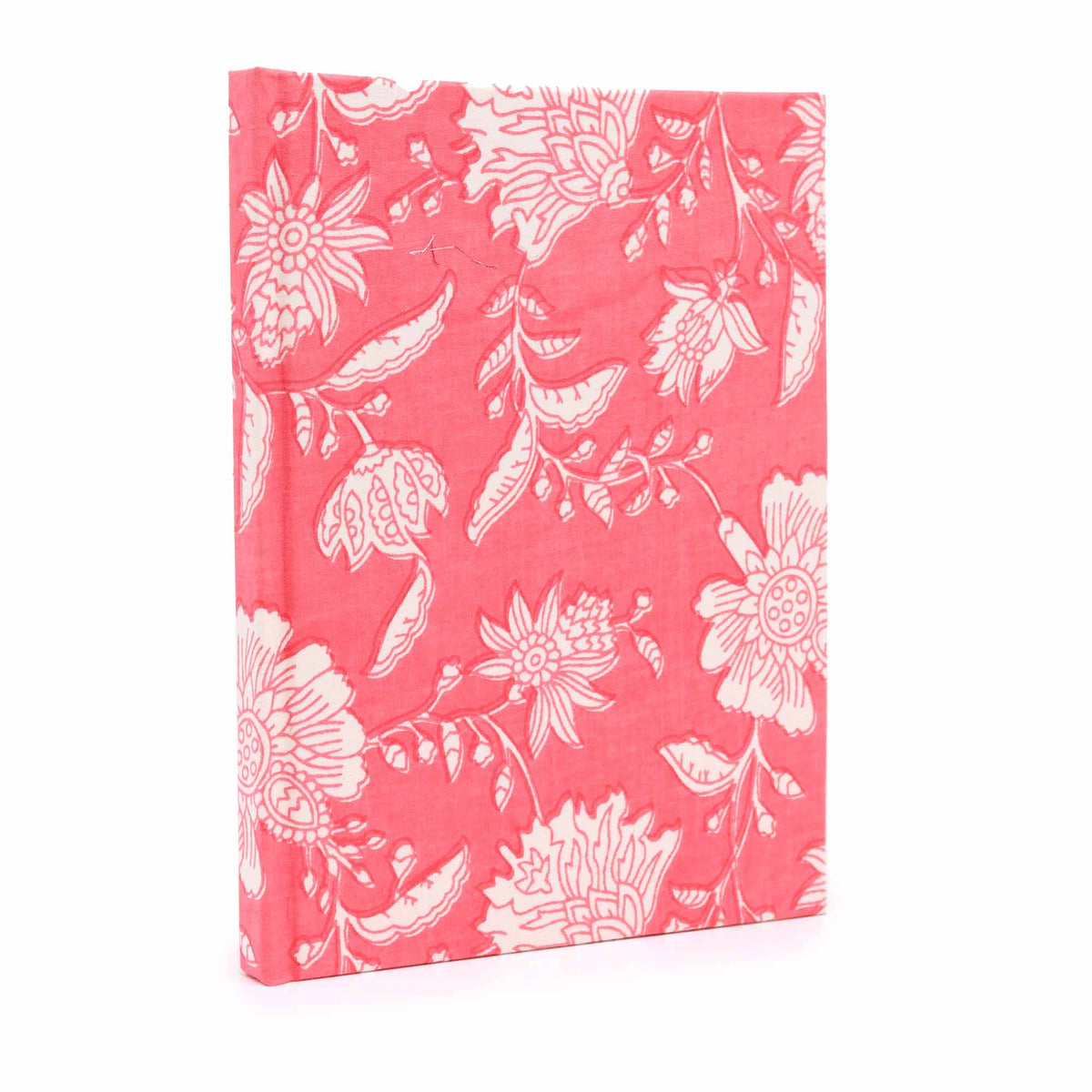 A5 Cotton Bound Notebook - Floral pink