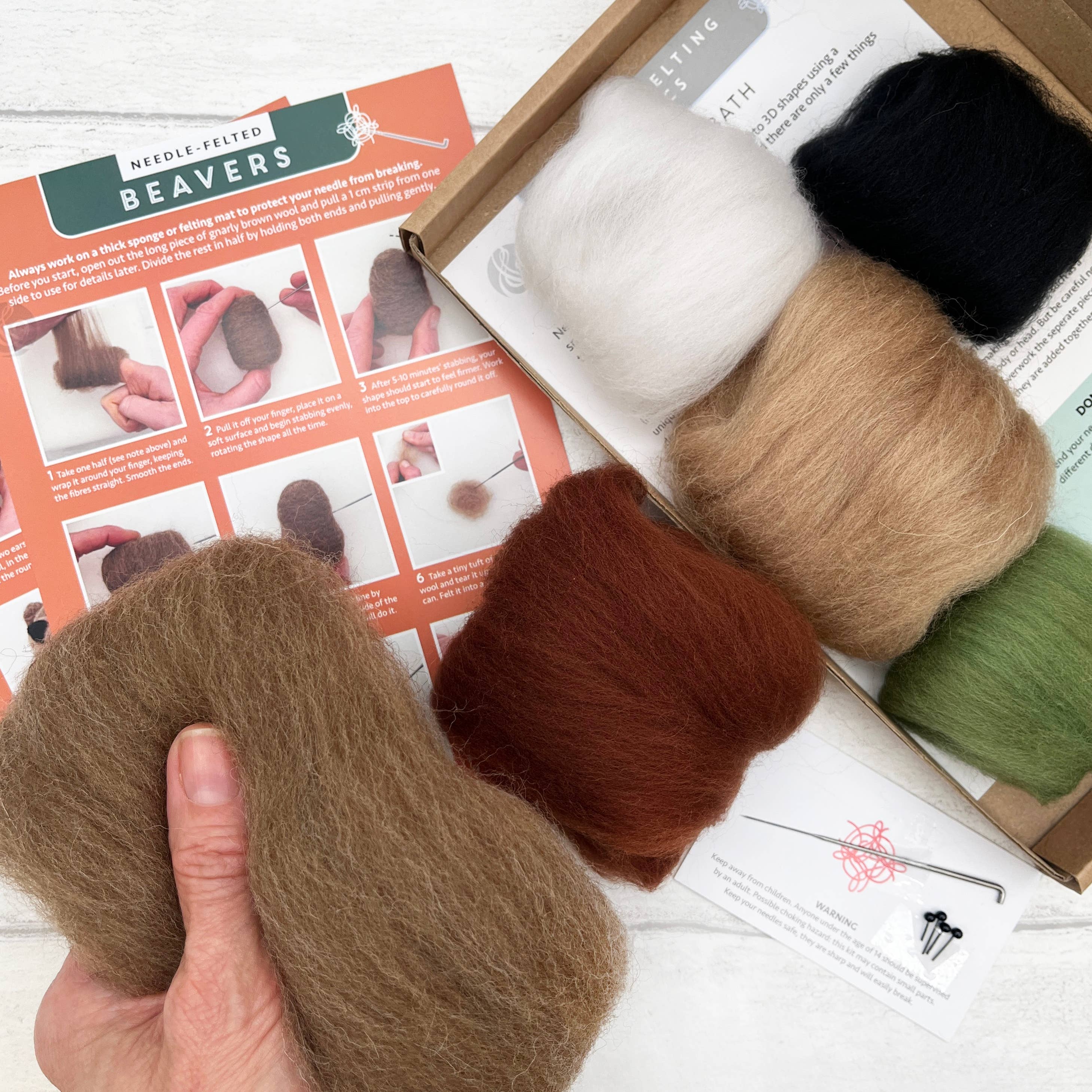 Needle Felting Kit Beavers