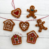 Needle Felting Kit, Gingerbread Decorations. Christmas craft