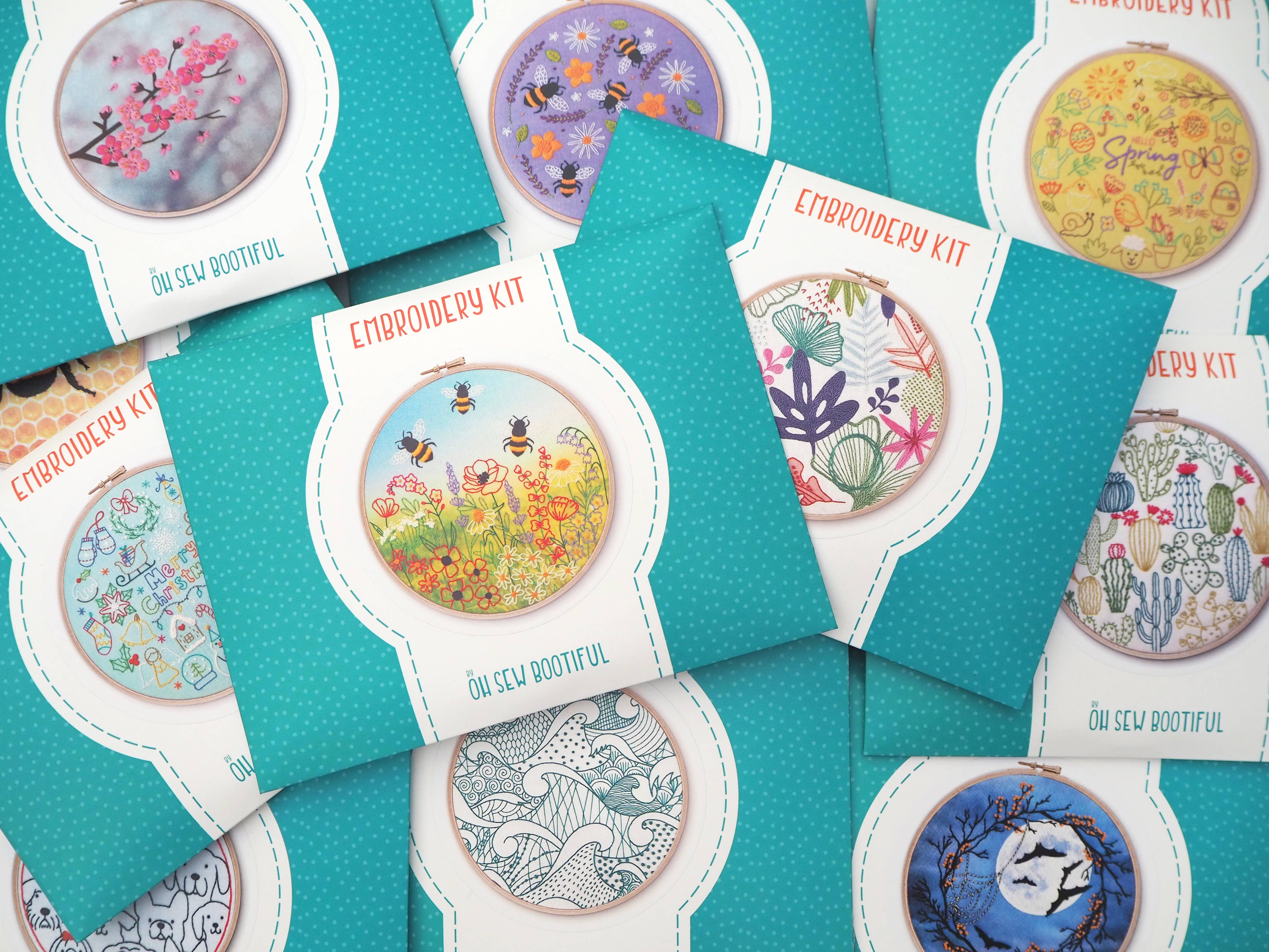 Stormy Seas Handmade Embroidery Kit Hoop Art