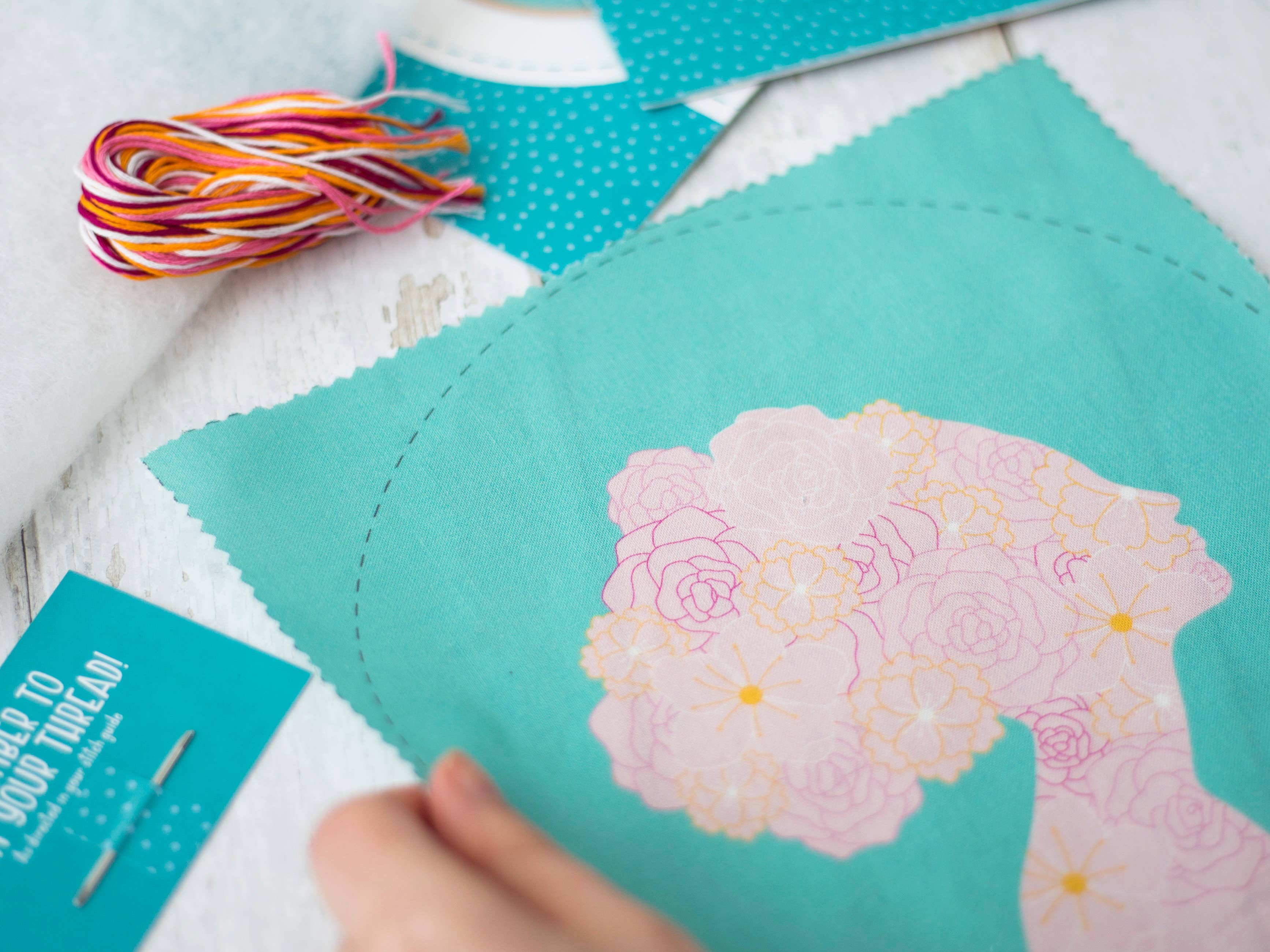 She Blooms Feminist Handmade Embroidery Kit Hoop Art