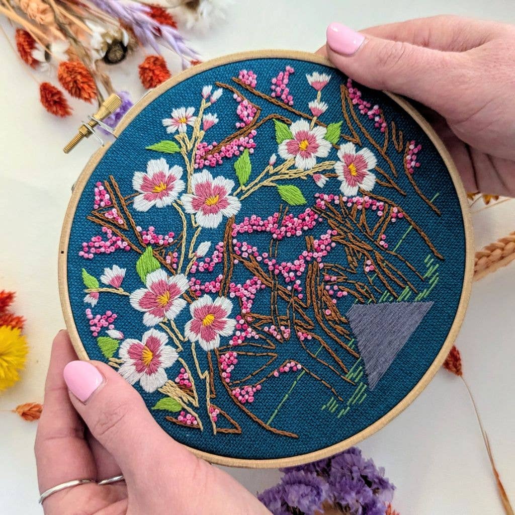 Cherry Blossom Embroidery Kit