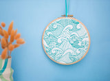 Stormy Seas Handmade Embroidery Kit Hoop Art