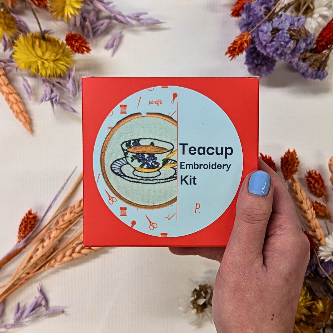 Mini Teacup Embroidery Kit - Beginner