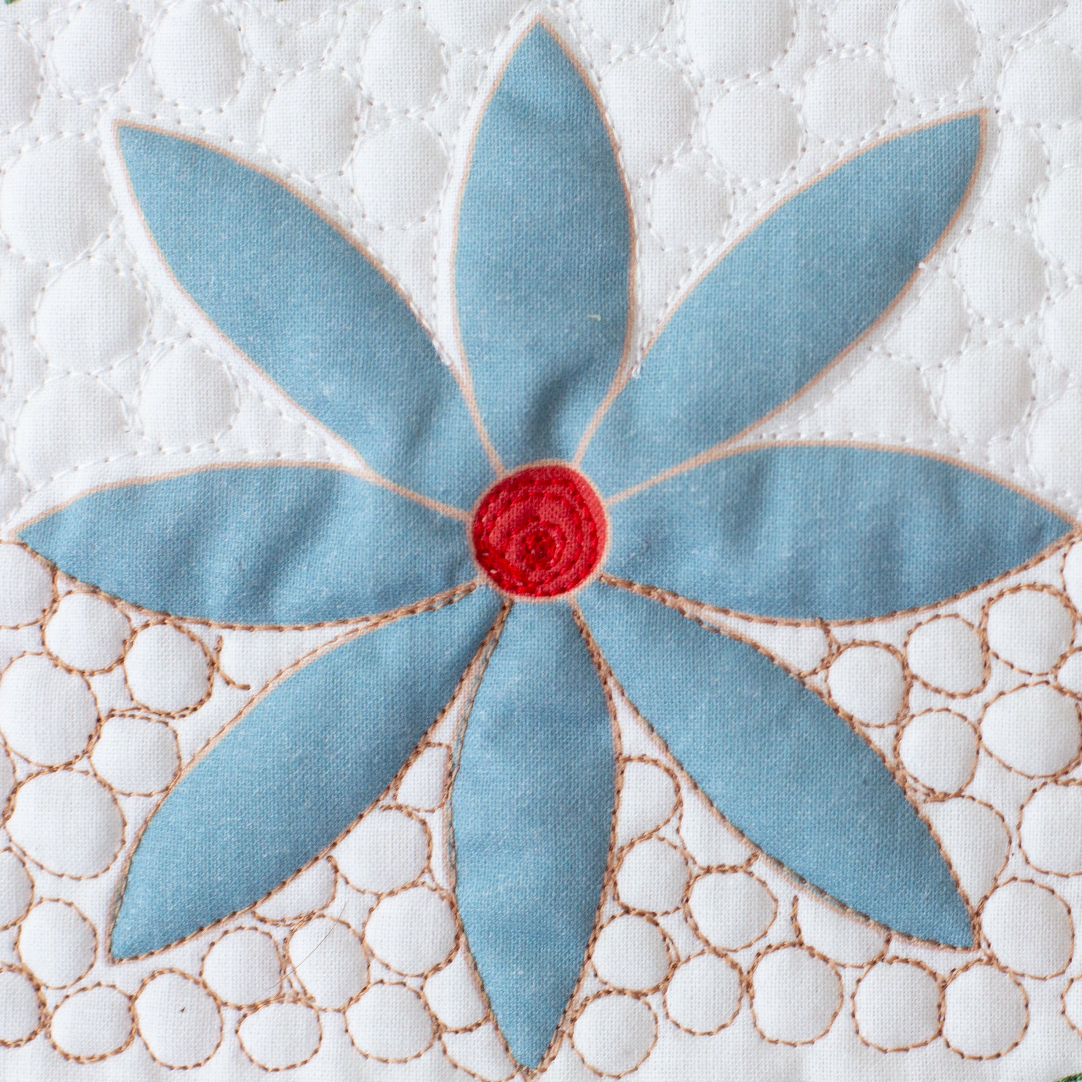 Decorative Floral Quilting Panel | Free motion quilting kit
