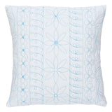 Free motion machine quilted cushion with floral motifs