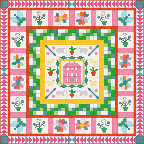 Red Manor House Quilt Pattern