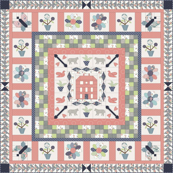 Red Manor House Quilt Pattern