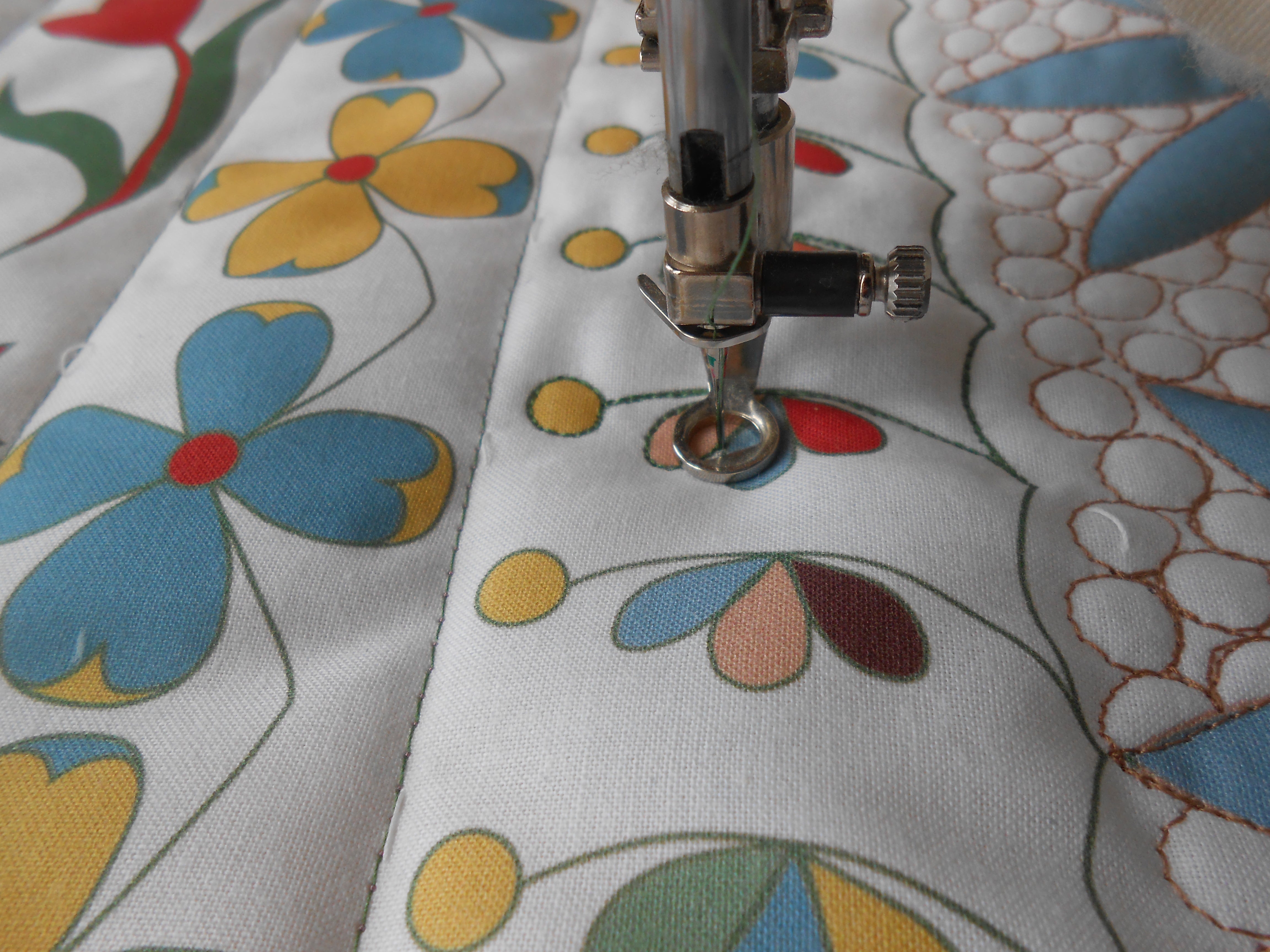 Decorative Floral Quilting Panel | Free motion quilting kit