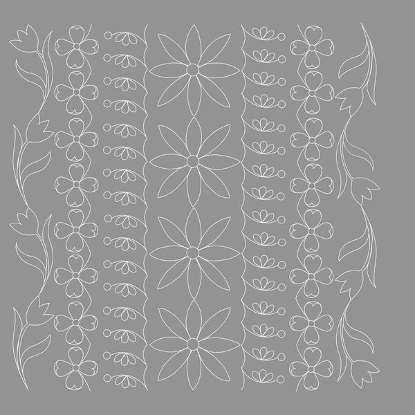 Pattern Box Decorative Floral Free Motion Quilting Kit - Scandi