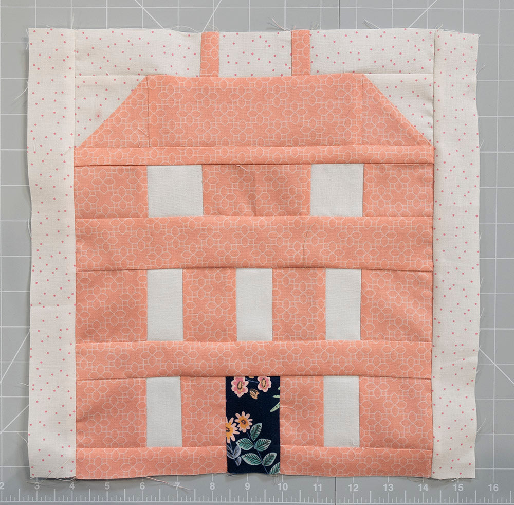 Copy Blocks Pattern House Red Manor House Pattern House Block – Quiltworks