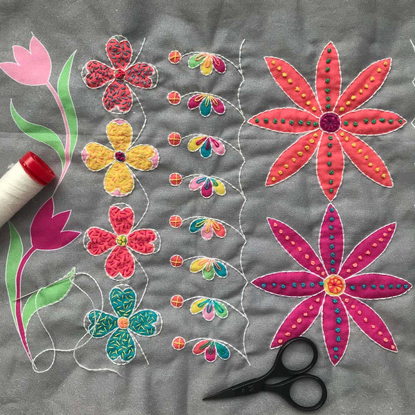Pattern Box - Decorative Floral Quilting Panel
