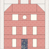 Red Manor House Pattern House Block