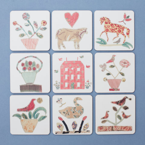 Red Manor House Coaster