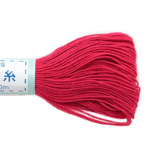 red sashiko thread