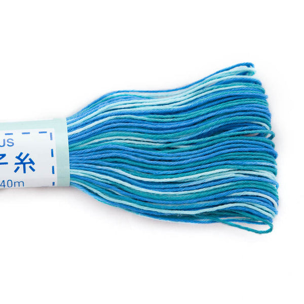 varigated blue sashiko thread