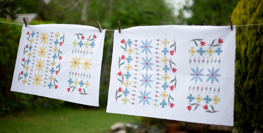 Decorative Floral Quilting Panel | Free motion quilting kit